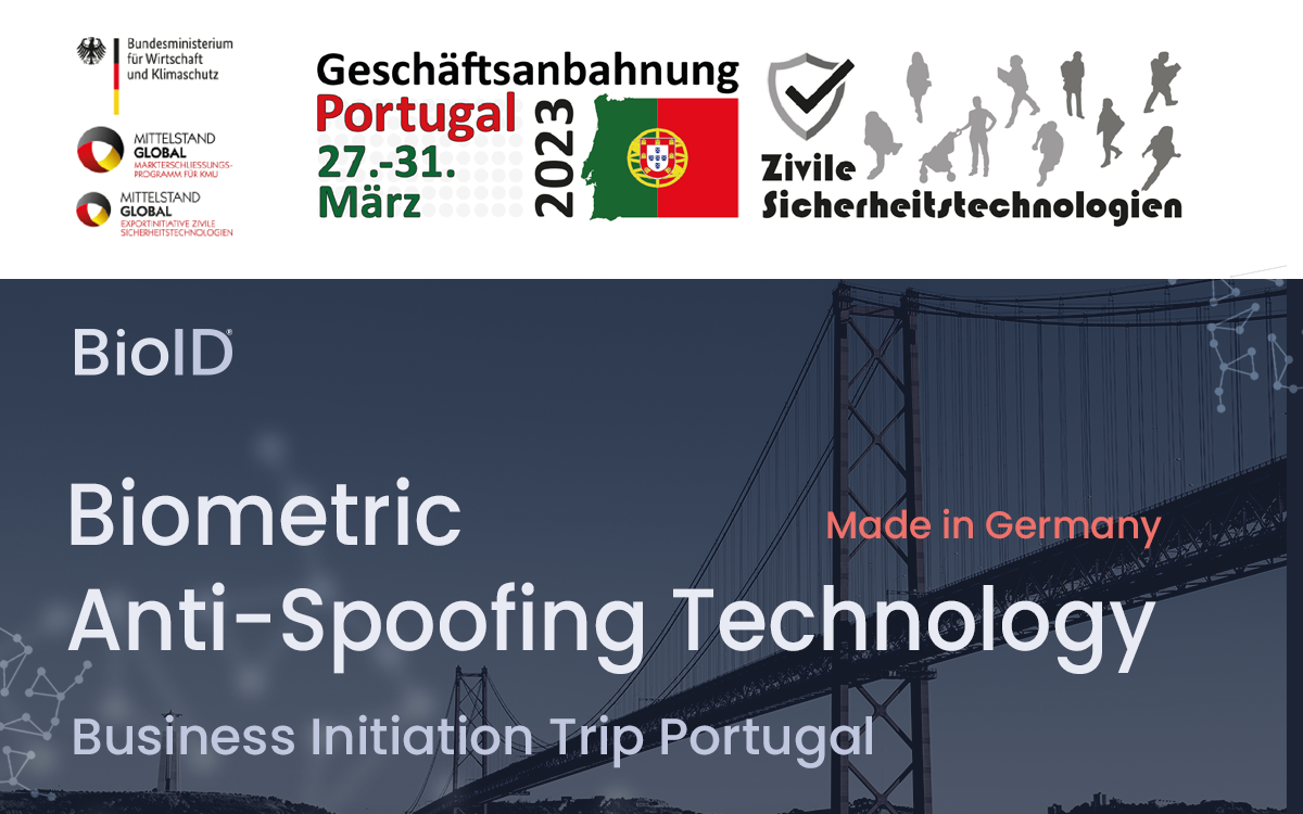 BioID talks about Anti-Spoofing Technology on Business Initiation trip on the topic of Security Technologies and Services and Cybersecurity in Portugal, Lisbon