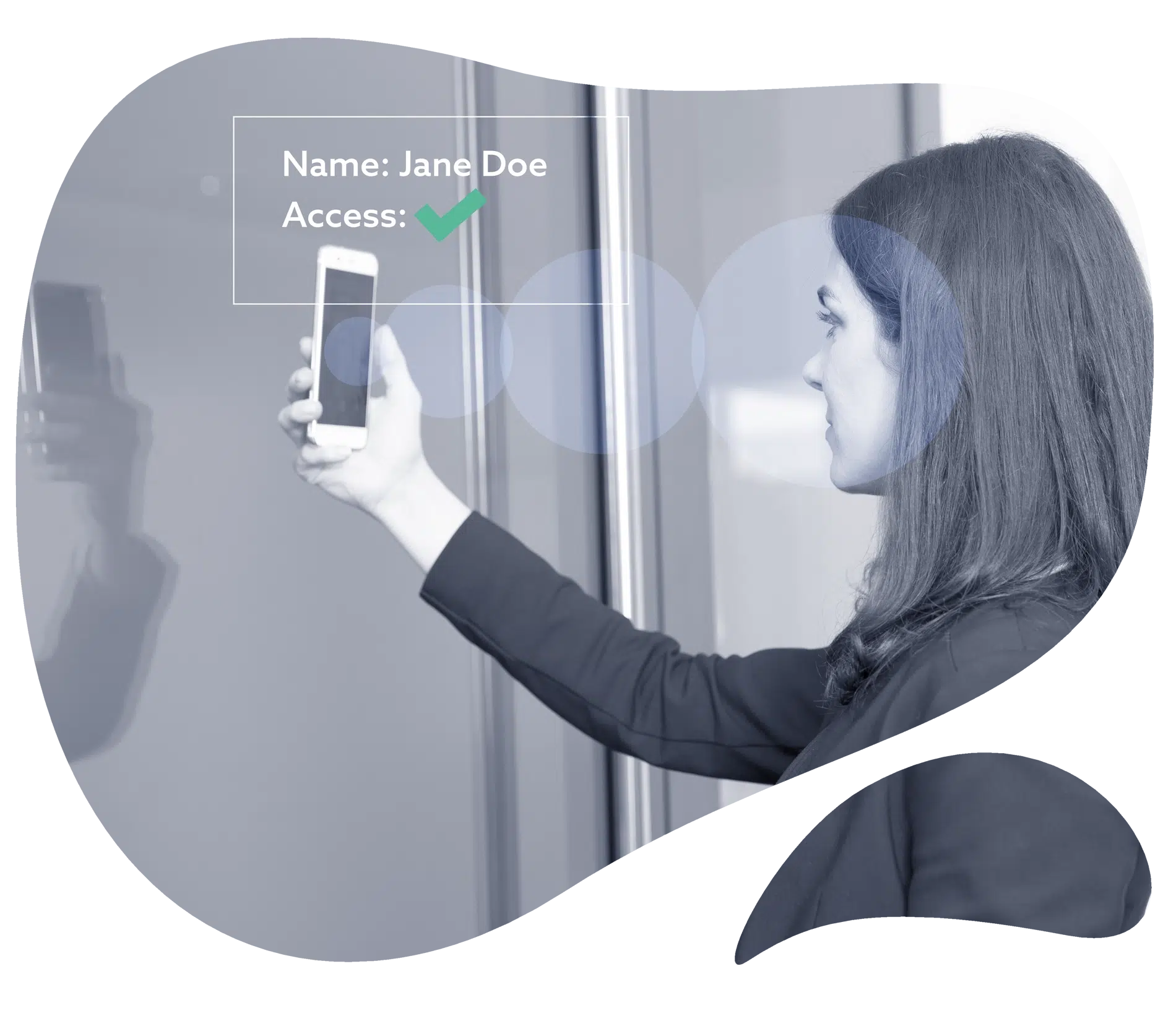 Access control with biometric authentication via smartphone