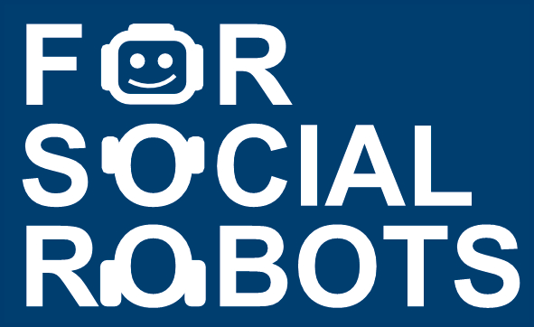 ForSocialRobots Logo representing Humanoid Robots Research. All O-Letters in the Logo form a friendly robot due to their alignment.